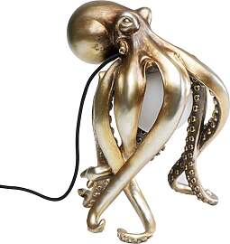 Kare Design Tischleuchte Animal Octopus, Gold,