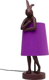 Kare Design Tischleuchte Animal Rabbit, Rot/Lila,