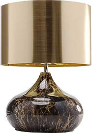 Kare Design Tischleuchte Mamo Deluxe, Braun/Gold,