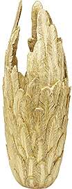 Kare Design Vase Feathers, Gold, Feder Design,