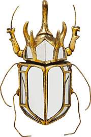 Kare Design Wandobjekt Beetle Mirror, Gold,
