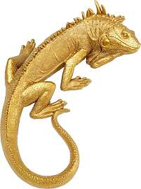 Kare Design Wandobjekt Lizard, Gold, 40x17x9 cm,