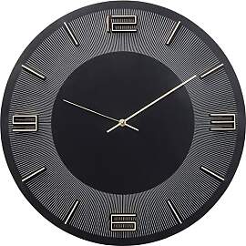 Kare Design Wanduhr Leonardo, Schwarz/Gold, 49cm