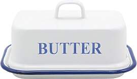 Karl Krüger Emaillierte Butterdose Serie Husum,