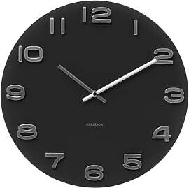 Karlsson KA4401 Wanduhr Vintage Glas Schwarz,