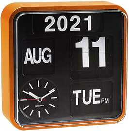 Karlsson KA5364OR Wanduhr Mini Flip orange,