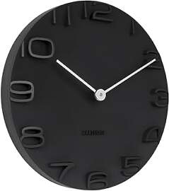 Karlsson Wanduhr On The Edge schwarz mit