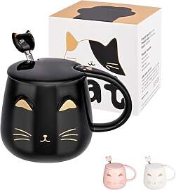 Katzen-Tasse Süße Kaffeetasse aus Keramik mit