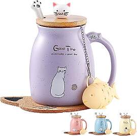 Katzen-Tasse Süße Keramik Kaffeetasse mit