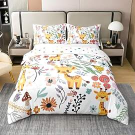 Kawaii Giraffe 100% Bio-Baumwolle Bettbezug für