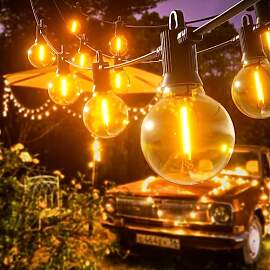 Kawaya 15M Lichterkette Außen Strom LED Garten