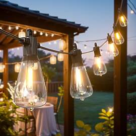 Kawaya LED Lichterkette Außen Strom 45M Outdoor