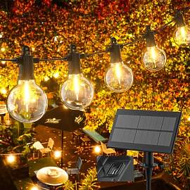 Kawaya Solar LED Lichterkette für Außen, G40