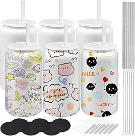 Kaxtde 6er-Set Sublimation Becher 480 ml,