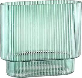 KAYLETIN Geriffelte Vase für Blumen, grüne