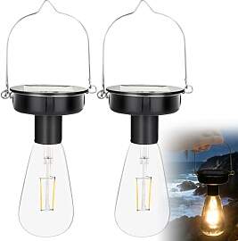 KBIBCK 8 Cm Solar Glühbirnen für Draußen, 2