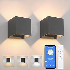K-Bright 2 Stücke Smart Wandlampe,Dimmbar LED