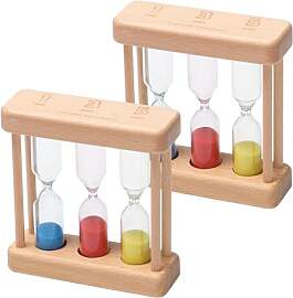 Keboyoe 2 Stück Sanduhr für Kinder Bunt, Sanduhr 