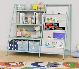 KEEPREAPER Bücherregal Kinder Metall mit 5