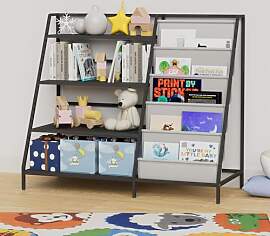 KEEPREAPER Bücherregal Kinder Metall mit 5