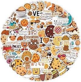 Kekse Aufkleber Cookies Sticker Set 100 Stücke
