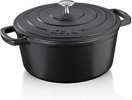 kela Bräter Gusseisen rund 4,6 Liter, Dutch Oven