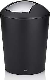 kela Schwingdeckeleimer schwarz, Kosmetikeimer 5l