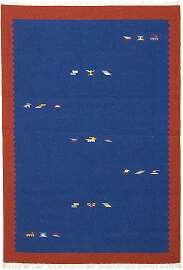 Kelim Teppich - Trendy 180 x 120 cm - blau