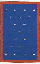 Kelim Teppich - Trendy 180 x 120 cm - blau