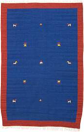 Kelim Teppich - Trendy 180 x 120 cm - blau