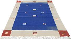 Kelim Teppich - Trendy 180 x 120 cm - blau