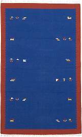 Kelim Teppich - Trendy 180 x 120 cm - blau