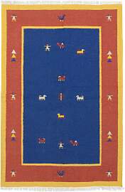 Kelim Teppich - Trendy 200 x 140 cm - blau