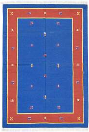 Kelim Teppich - Trendy 200 x 140 cm - blau