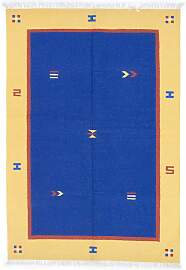 Kelim Teppich - Trendy 200 x 140 cm - blau