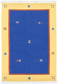 Kelim Teppich - Trendy 200 x 140 cm - blau