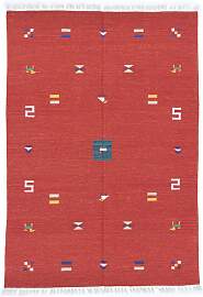 Kelim Teppich - Trendy 200 x 140 cm - rot