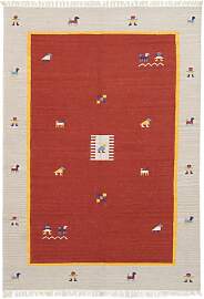 Kelim Teppich - Trendy 200 x 140 cm - rot