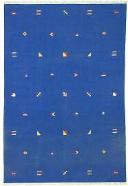 Kelim Teppich - Trendy 300 x 200 cm - blau