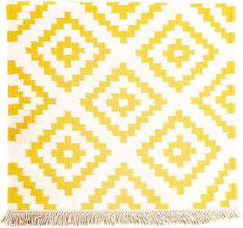 Kelim Teppich - Trendy 80 x 72 cm - beige