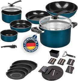 Kelton Pfannenset Töpfe Set 3 in 1 mit Deckel und 