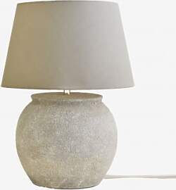 Kenaris Tischlampe Aus Keramik Und Leinen Helles