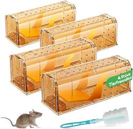 KENNEAS Mausefalle Lebend 4er Pack, Lebendfalle