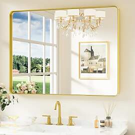 Keonjinn Wand Spiegel Gold 100x75cm,
