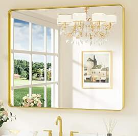 Keonjinn Wand Spiegel Gold 105x90cm,