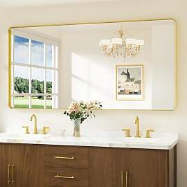 Keonjinn Wand Spiegel Gold 182x90cm,