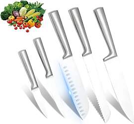 KEPEAK Messer Set 5-tlg, Küchenmesser Set aus