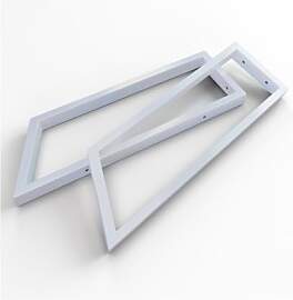 KERABAD 2 Stück Design Regalhalterung Weiss für