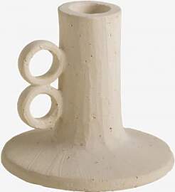 Keramik-kerzenhalter Marit Beige Creme - Sklum