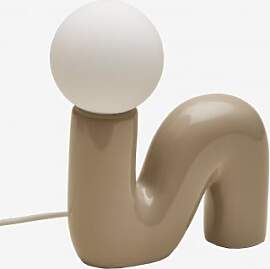 Keramik-tischlampe Mit Vireto-glaskugel Beige